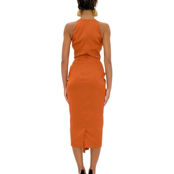 Andrea Iyamah Orange Cut-Out Dress - Picture 3 of 3